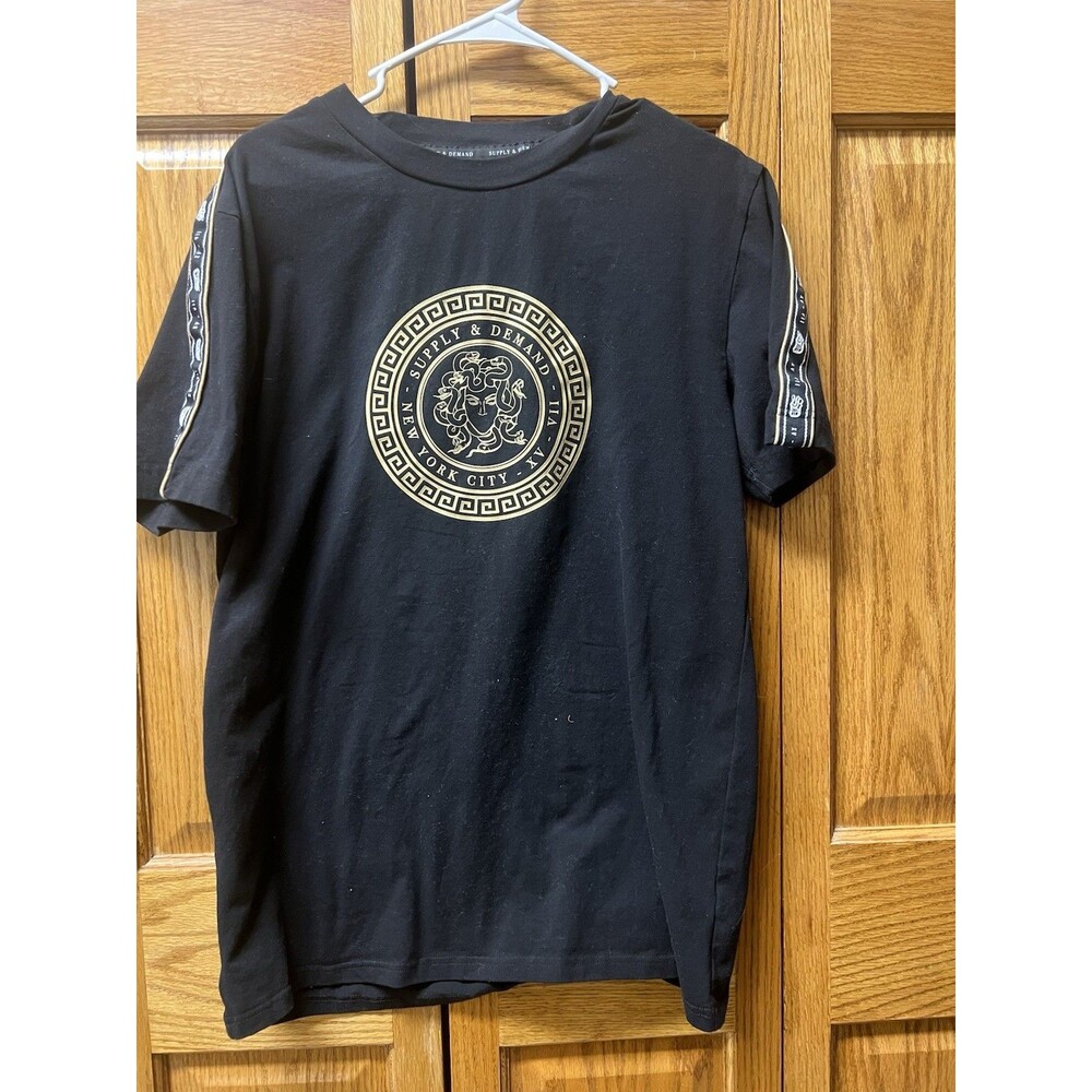 Large Supply And Demand Medusa Gold And Black Shirt